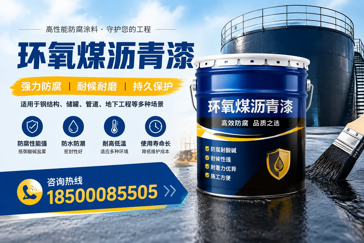 环氧煤沥青漆在工业中的应用,鄄城企业的选择